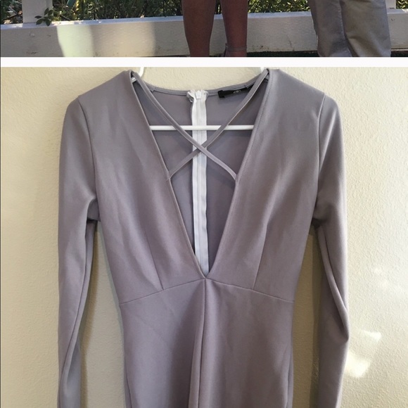 Grey/purple Missguided bodycon - Picture 2 of 3